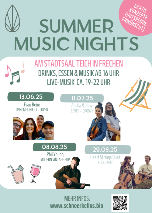 Summer Music Nights Banner Plakat DIN A3 (420 x 594 mm)
